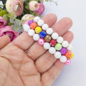Pulseira Infantil de Miçanga Colorida
