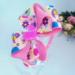 tiara para bebê Coração e flores