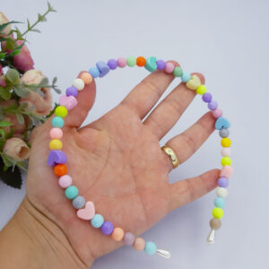 Tiara de Criança Pérolas Corações