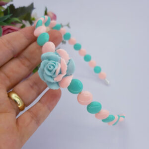 Tiaras Infantil Pérolas Flor