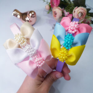 Tiara Infantil Lacinhos Colorido Bordada